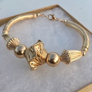 Gold filled chunky bangle